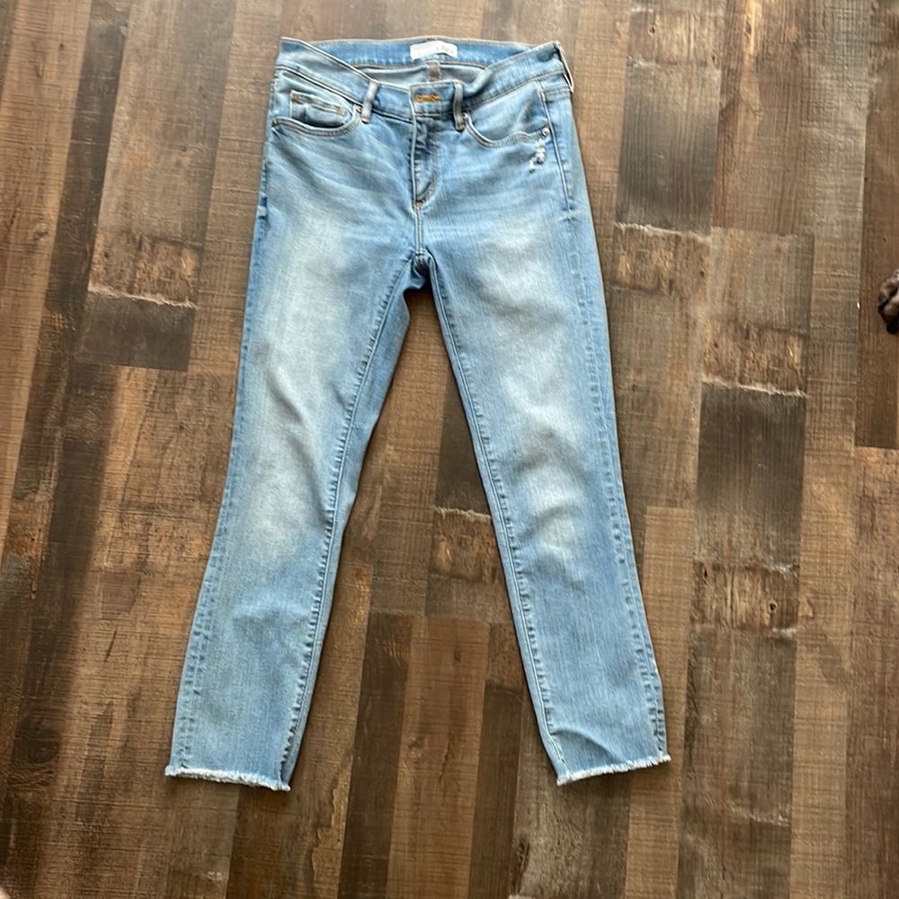 Loft mid rise skinny ankle jeans